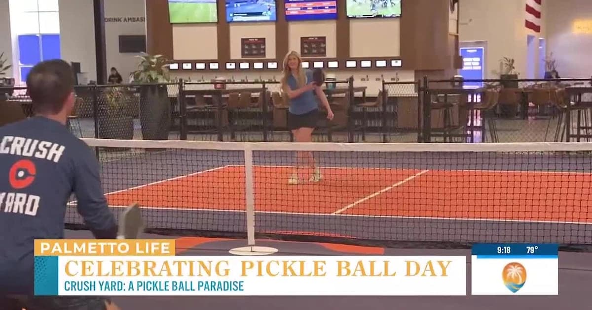 VIDEO: National Pickleball Day at Crush Yard