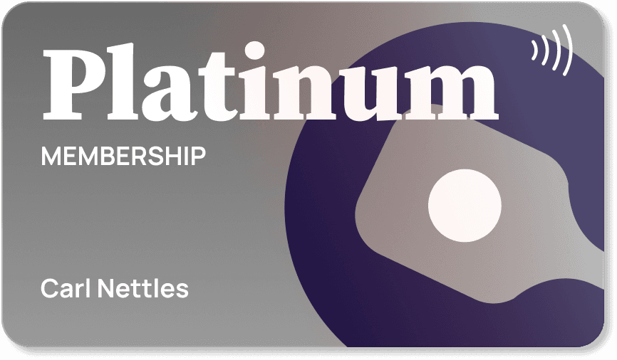 Platinum membership card